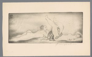 Ex libris van Gianni Mantero door Michel Fingesten (signed by artist)