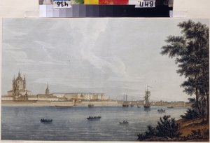 Het Smolny Klooster in Sint-Petersburg door Michel Francois Damam Demartrait