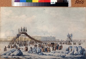 Een achtbaan op de Neva tijdens Vastenavond