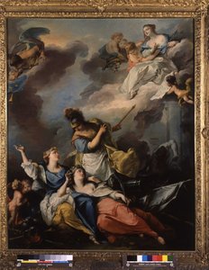 Allegorie van de Vrede van Wenen in 1606 door Michel Francois Dandre Bardon