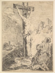 Maria Magdalena Biddend aan de Voet van het Kruis, 1720-83 door Michel Francois Dandre Bardon