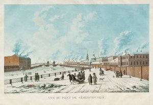 De Semyonovsky Brug in Sint-Petersburg, 1813