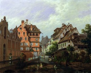 Rue des Tanneurs, Colmar, 1875 door Michel Hertrich