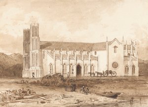 Katholieke kerk, Port of Spain door Michel Jean Cazabon
