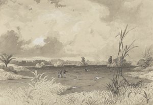 Het Pekmeer door Michel Jean Cazabon
