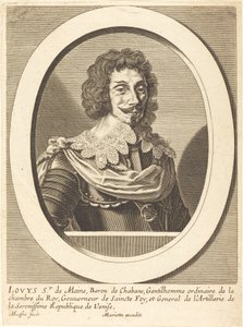 Lodewijk Heer van Maine door Michel Lasne after Pierre Jean Mariette