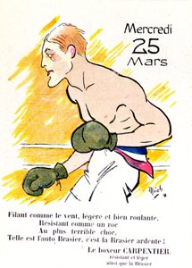 De bokser Georges Carpentier, c.1920 door Michel Liebeaux