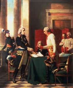 Ondertekening van de Conventie van Alexandrië na de Franse overwinning in de Slag bij Marengo, 15 juni