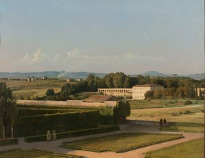 Gezicht op de tuinen van Villa Medici