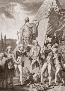 Michel Picquenot (1747-1814). Allegorieën van Filosofie en Patriottisme, winnaars over de demon van vooroordelen door Michel Picquenot