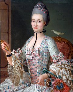 Portret van Elizabeth de la Vallée de la Roche door Michel Pierre Hubert Descours