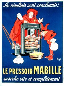 Poster die de nieuwe belastingen satiriseert door Michel called Mich Liebeaux