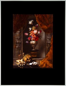 Stilleven met vaas bloemen door Michel de Bouillon