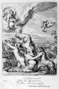 Arethusa achtervolgd door Alpheus en veranderd in een fontein, 1655