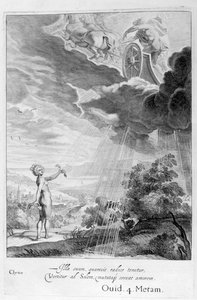 Clytie veranderd in een zonnebloem, 1655 door Michel de Marolles