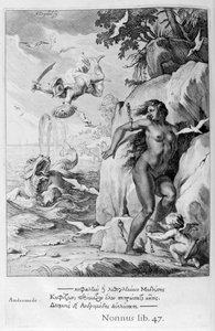 Perseus bevrijdt Andromeda van het zeemonster, 1655 door Michel de Marolles