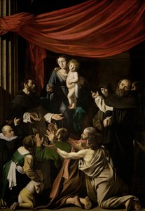 Madonna van de Rozenkrans door Michelangelo Merisi Caravaggio