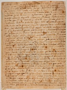 Autograaf aandenken door Michelangelo Buonarroti