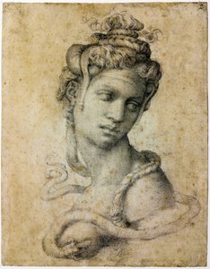 Cleopatra, ca. 1535 door Michelangelo Buonarroti