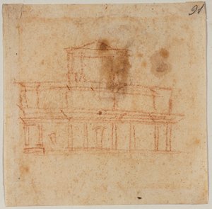 Ontwerp voor de gevel van San Lorenzo door Michelangelo Buonarroti