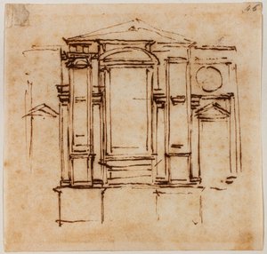 Ontwerp voor de muurgraven van de Medici-pausen in het koor van San Lorenzo