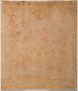 Hoofdstudie voor de Sixtijnse Jona door Michelangelo Buonarroti