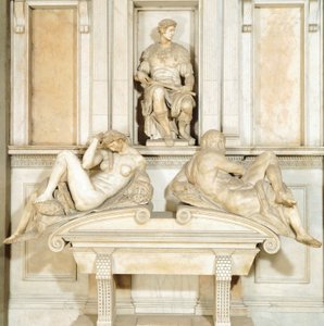 Italië, Florence, Nieuwe Sacristie in de Medici-kapel van de Basiliek van San Lorenzo in Florence (UNESCO-werelderfgoed)