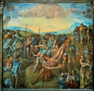 Kruisiging van Petrus door Michelangelo Buonarroti