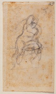 Naaktstudie voor de Sixtijnse Kapel door Michelangelo Buonarroti