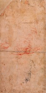 Voorbereidende Studie voor de Straf van Haman (rood krijt en houtskool op papier) (verso)
