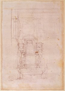 Voorbereidende tekening voor het graf van paus Julius II
