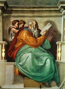 Profeten en Sibyllen: Zacharia Sixtijnse Kapel plafond in het Vaticaan, 1508-1512