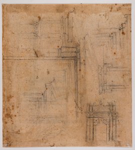 Schetsen van deuren en ramen door Michelangelo Buonarroti