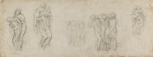 Studies voor een Pietà en een graflegging