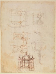 Studies voor architectonische compositie in de vorm van een triomfboog, ca. 1516