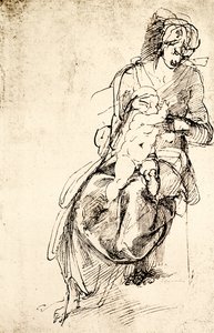 Studie voor het Madonna-beeld in de Medici-kapel in Florence