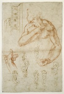 Studie van de Assisterende Figuur van de Libische Sibyl, ca. 1512