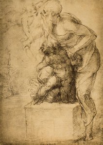 Het offer van Isaac door Michelangelo Buonarroti