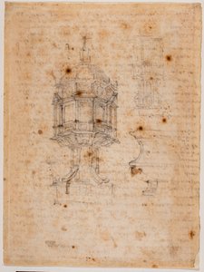 Twee ciboriumstudies door Michelangelo Buonarroti