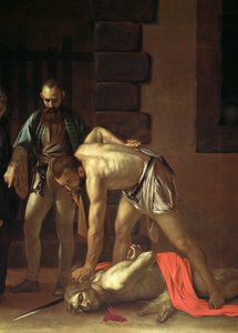 De Onthoofding van St. Johannes de Doper (detail) door Michelangelo Merisi Caravaggio