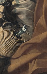 Rust tijdens de vlucht naar Egypte (detail) door Michelangelo Merisi da Caravaggio