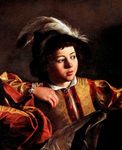 De roeping van Sint Matteüs, detail (olieverf op doek) door Michelangelo Merisi da Caravaggio