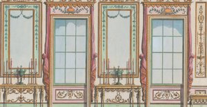 Interieur Versierde Muur met Ramen en Spiegelglazen, nr. 267-273, 27 februari 1784