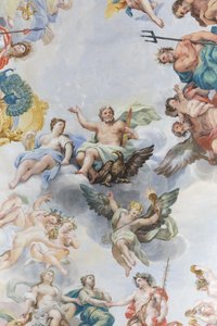 De bruiloft van Bacchus en Ariadne (detail) door Michelangelo Ricciolini