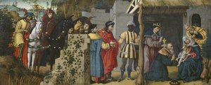 Aanbidding der Wijzen, c.1500-10 door Michelangelo di Pietro Mencherini