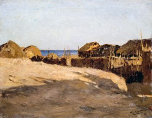 Eritrees landschap, door Michele Cammarano (1835-1920)