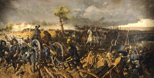 Tweede Onafhankelijkheidsoorlog: Slag bij San Martino, 24 juni 1859, door Michele Cammarano door Michele Cammarano