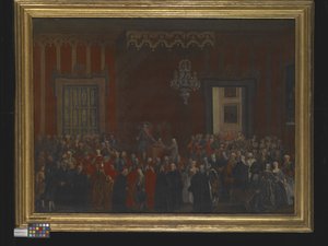 Een burgerlijke ceremonie bij de troonsbestijging van Ferdinand IV tot koning van Napels in 1759, circa 1780 door Michele Foschini