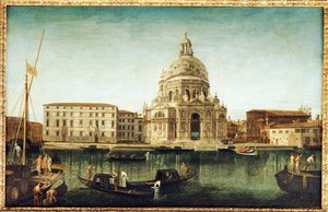 Santa Maria della Salute, Venetië, met Gondels op het Grote Kanaal