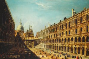 De binnenplaats van het Dogepaleis, Venetië
